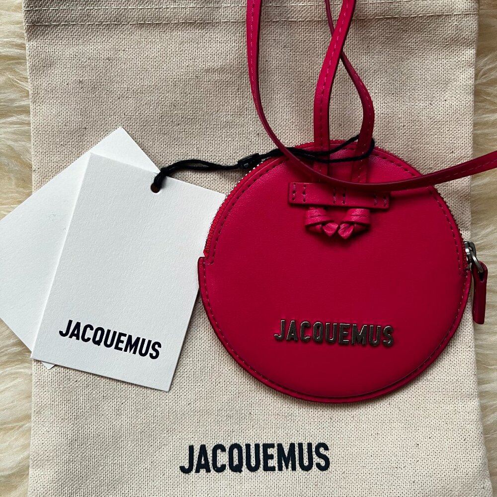 👛 NWT - Jacquemus Le Pitchou Circle Neck Coin Purse Pink 👛